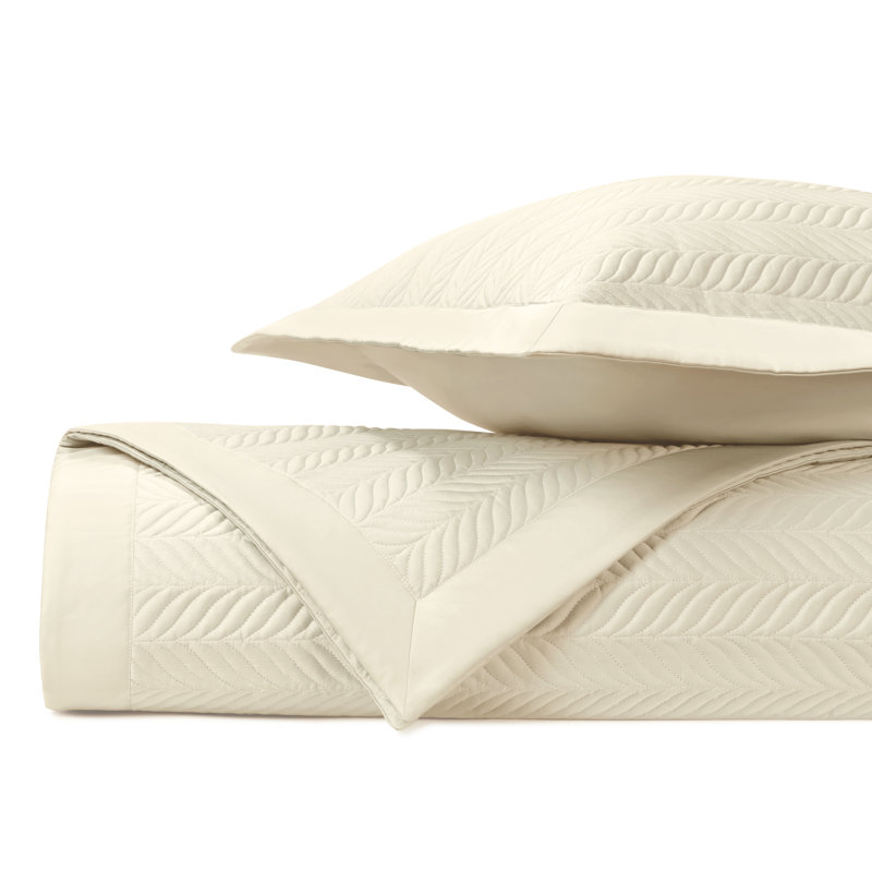 Egyptian Certified Cotton Coverlet Set, Ivory, Twin Coverlet + 1 Standard Sham