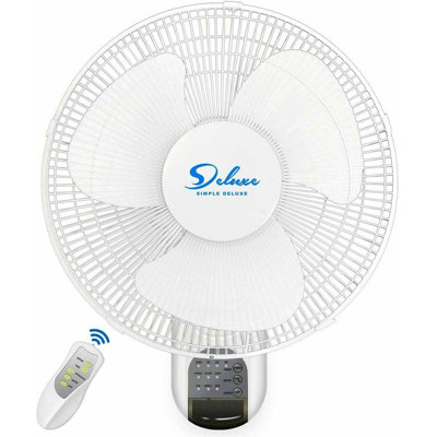 Simple Deluxe 16" Oscillating Wall Mounted Fan