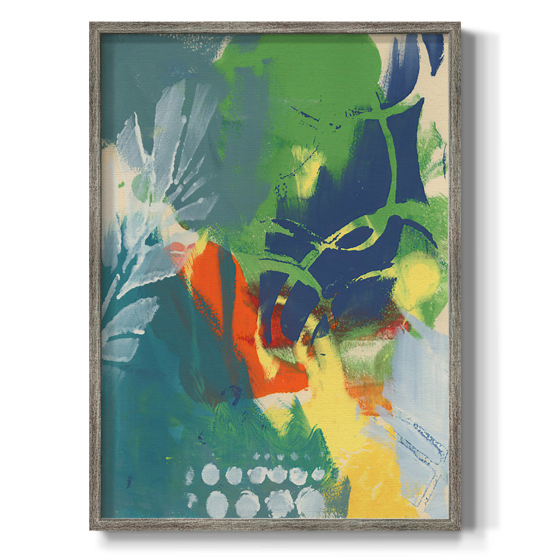 Tropical Graphics II Framed Print - Solid Wood, 21" H x 17" W