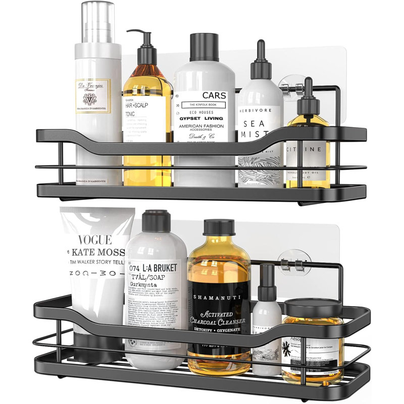 Wall Mounted Required Shower Caddy, Black