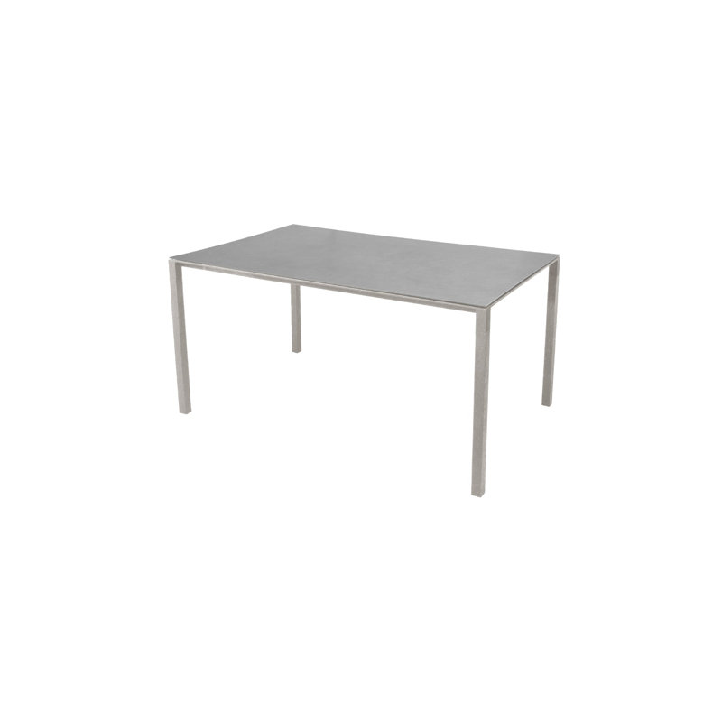Pure Outdoor Dining Table, Taupe/Concrete Gray, 28.8" H x 35.5" W x 59.1" D