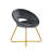 Downey Velvet Accent Chair with Gold Metal Legs-1191127981