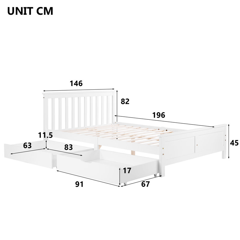 Meadowbrook Storage Bed, Double (4'6) OR Double (135 x 190 cm)