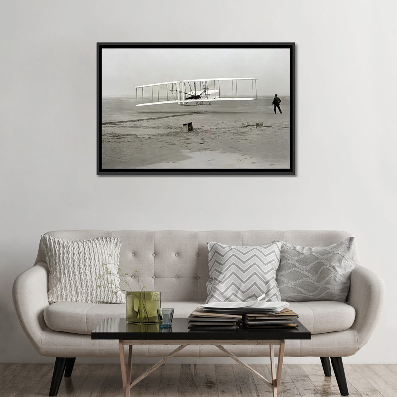 "The Wright Brothers - First Flight" par Kitty Hawk, reproduction de photo sur toile, H 40 po x l 60 po x P 1,5 po