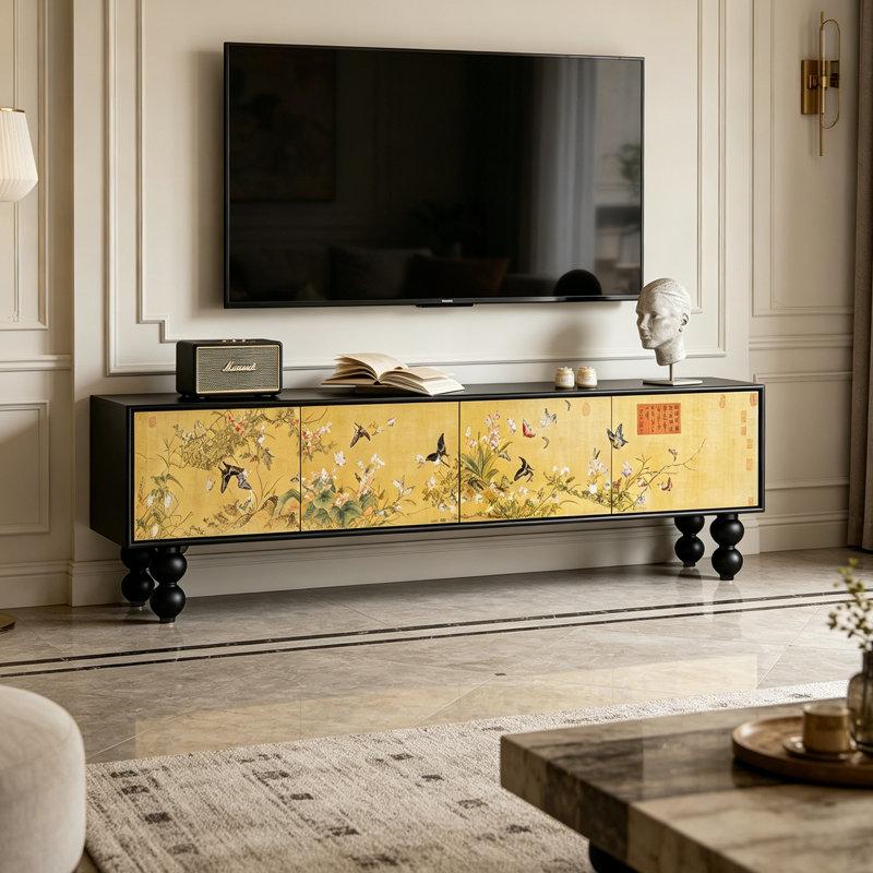 Meuble télé avec rangement Luxury, 23.62"H x 78.74"L x 15.74"W