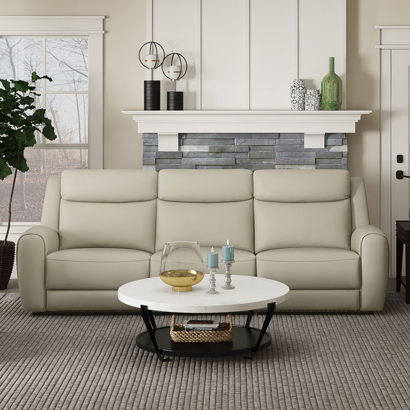 Burroughs Manual Reclining Sofa, Beige