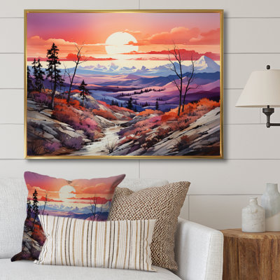 " Peach Purple Mountains Sierra Sunrise "