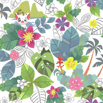 Peel & Stick Floral Roll