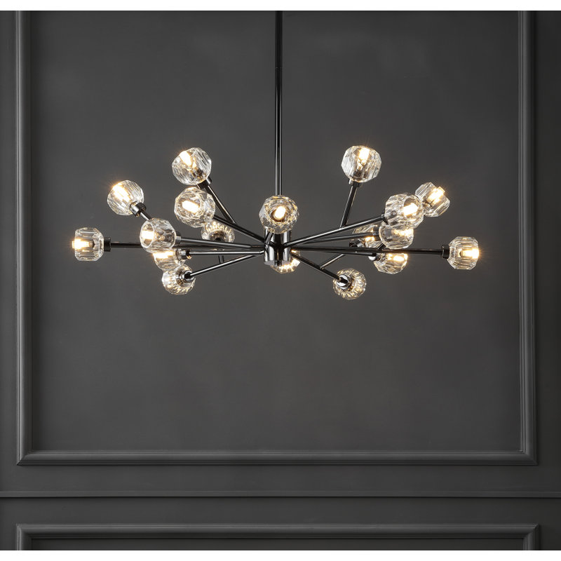 Elizabelle 18 - Light Chandelier, Black