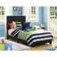 Lit simple rembourré en similicuir noir, rehaussant la fonctionnalité et l'apparence de la chambre à coucher moderne avec une esthétique de chambre à coucher transformatrice-1456888603-1456888613