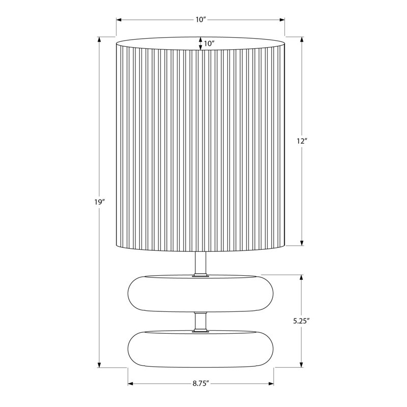 Lighting, 19 po, lampe de table, résine brun clair, abat-jour en corde, contemporain, Light Brown