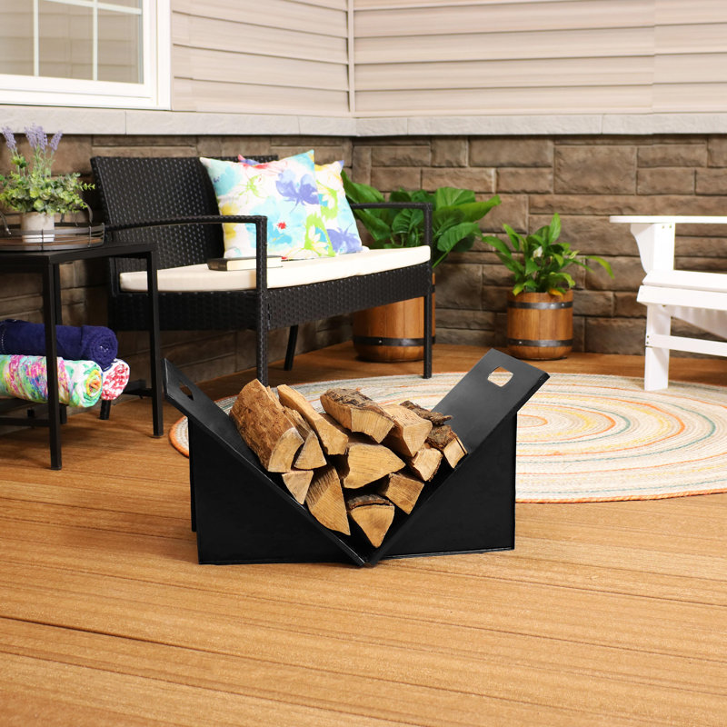 Cantrell 27.5'' W Metal Log Rack