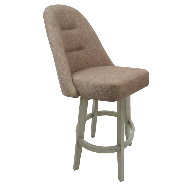 Tabouret de bar pivotant Holifield de 26 po M-235 avec base Holifield - Moka foncé, Beige, Beige bassin