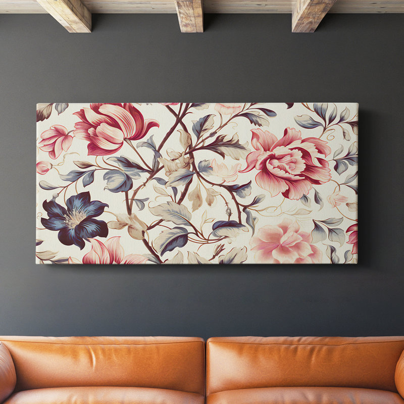 Botanical Series-CD XXVII - Toile tendue avec châssis - Prêt à être accroché, H 20 po x l 40 po
