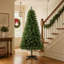 Arbre de Noël artificiel à charnière non éclairé 6 pi avec 582 pointes, arbre de Noël à branches en PVC avec support en plastique à 4 pieds pour la décoration de Noël intérieure