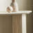 Modern Faux Marble Console Table with Rounded Edges and Sturdy Base
