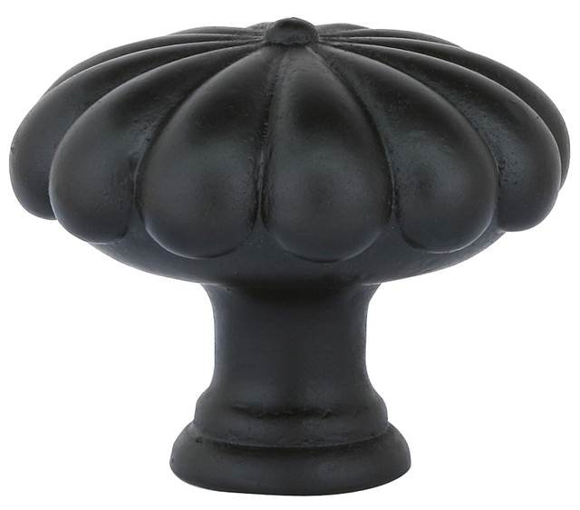 Poignée d'armoire ronde en bronze Emtek Tuscany, Bronze plat noir patiné, H 1,25 po x l 1,25 po x P 1,25 po