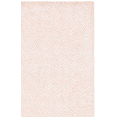 Tapis touffeté à la main brun / ivoire Brunilde