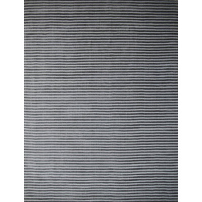 High-Quality Hand-Knotted Charcoal/Gray Area Rug