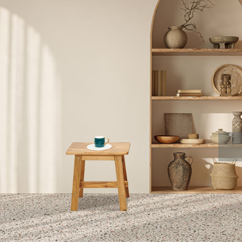 Bulerin Solid Wood Accent Stool
