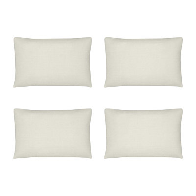 Set of 4 Sunbrella Throw Pillows, 14x36 Inch Rectangle Outdoor Throw Pillows Inserts with Covers