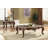 Haxby Transitional 30"L Square End Table with Natural Marble Top in Cherry Oak