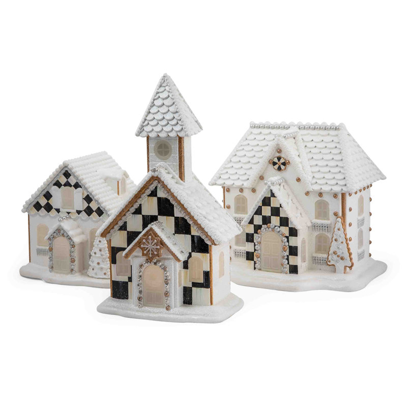 Gingerbread Illuminated Church Christmas Village