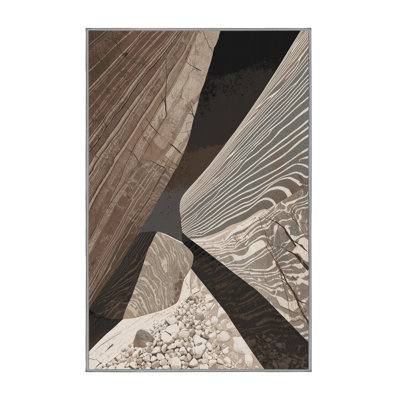 Tapis gris moelleux moelleux en pierre rustique gris foncé