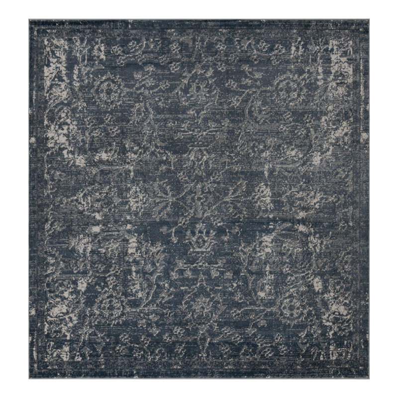 Tapis oriental bleu Charters Towers, Carré 10 pi