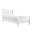 Lit simple à finition blanche de style traditionnel avec tête de lit et pour les meubles de chambre à coucher-118897466-118897469
