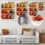 Tasse de café rouge et bleu Boho Morning II - café, art mural-413597252-413597255
