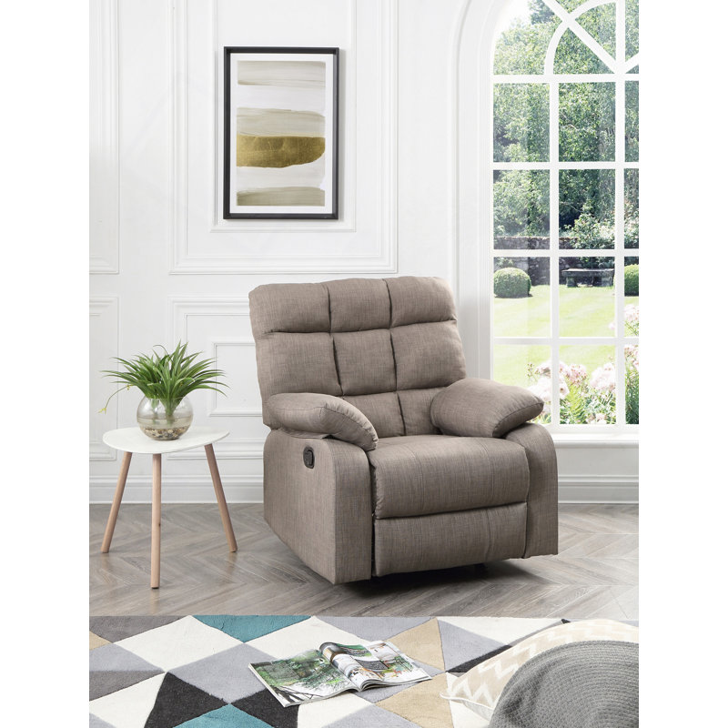 Fauteuil inclinable doux, fauteuil inclinable rembourré élégant, Gris