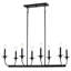 Luminaire suspendu 8 lumières 36 po Durham Luminaire suspendu large large noir mat pour îlot de cuisine, compatible avec DEL, hauteur réglable, lustre suspendu pour table de salle à manger, vestibule, vestibule