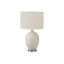 28 po, lampe de table, céramique crème, abat-jour ivoire / crème, contemporain