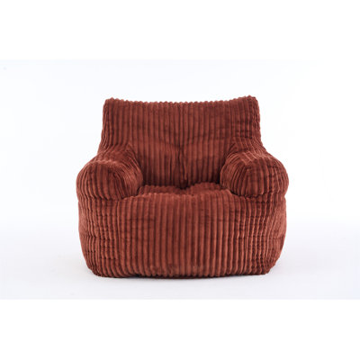 Soft Fluffy Corduroy Fabric Bean Bag Chair Filled With Memory Sponge