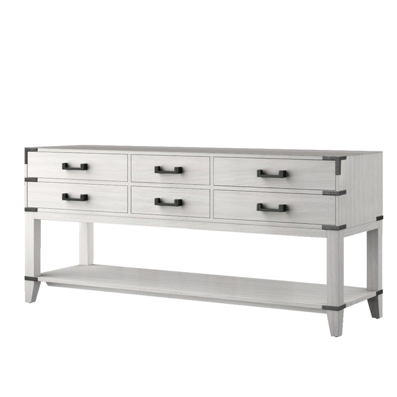 72 po Meuble-lavabo double en chêne blanc, Chêne blanc
