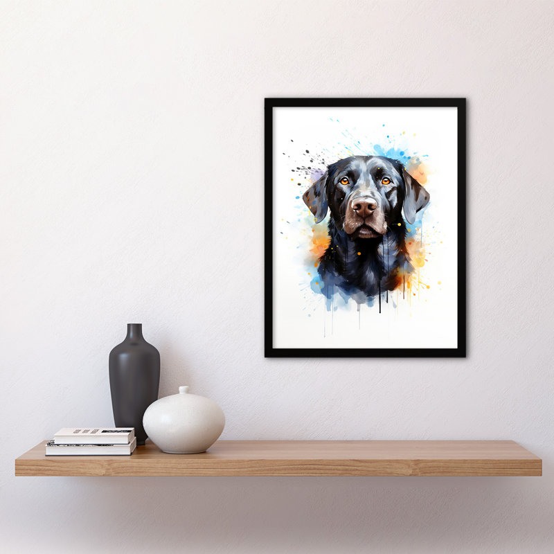 Black Labrador Retriever - Single Picture Frame Print