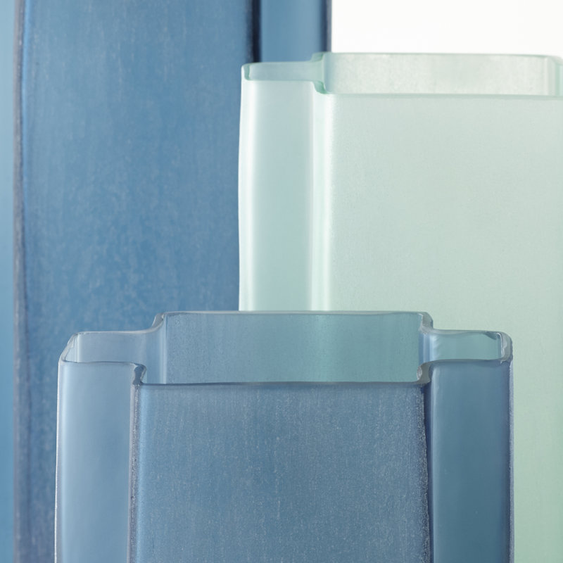 Sayan Glass Table Vase, 8.5" H x 7.5" W x 5.25" D