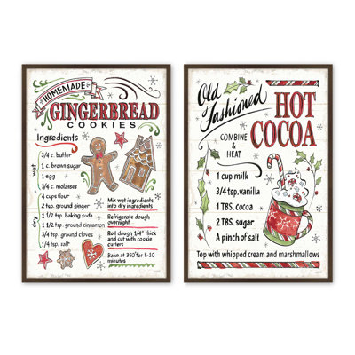 Homemade Gingerbread Delight set of 2 Art Prints