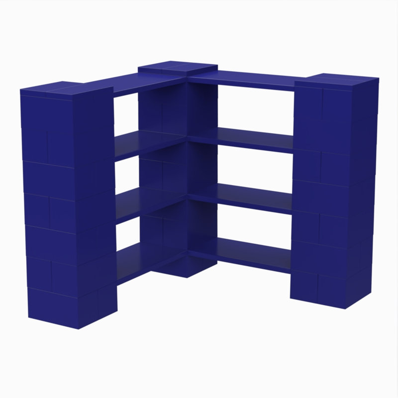 4 Level Corner Shelving, Blue