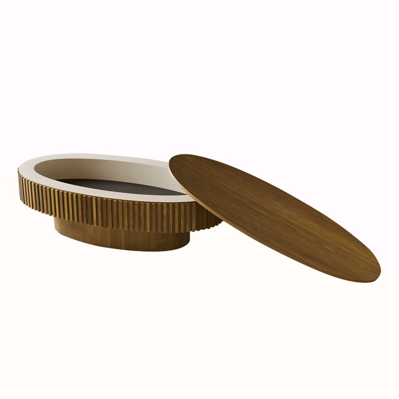 Table basse 47 po ovale avec rangement