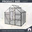6x6 Polycarbonate Greenhouse For Outdoor Backyard Black