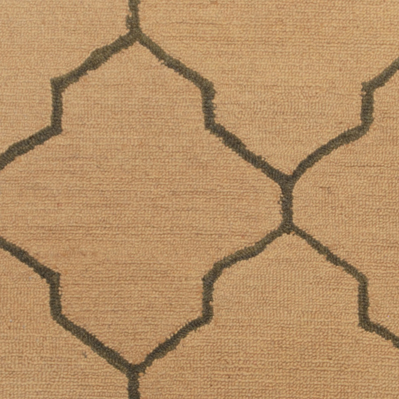 Tapis brun / gris touffeté à la main