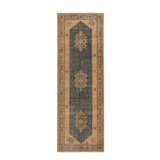 Samsa Hand Knotted Cotton Blend Area Rug in Navy/Beige