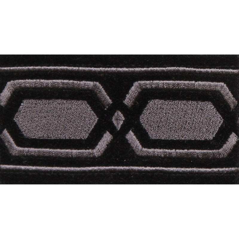 Tissu Roman Key, Noir / Gris