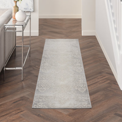 Tapis floral ivoire Rheba
