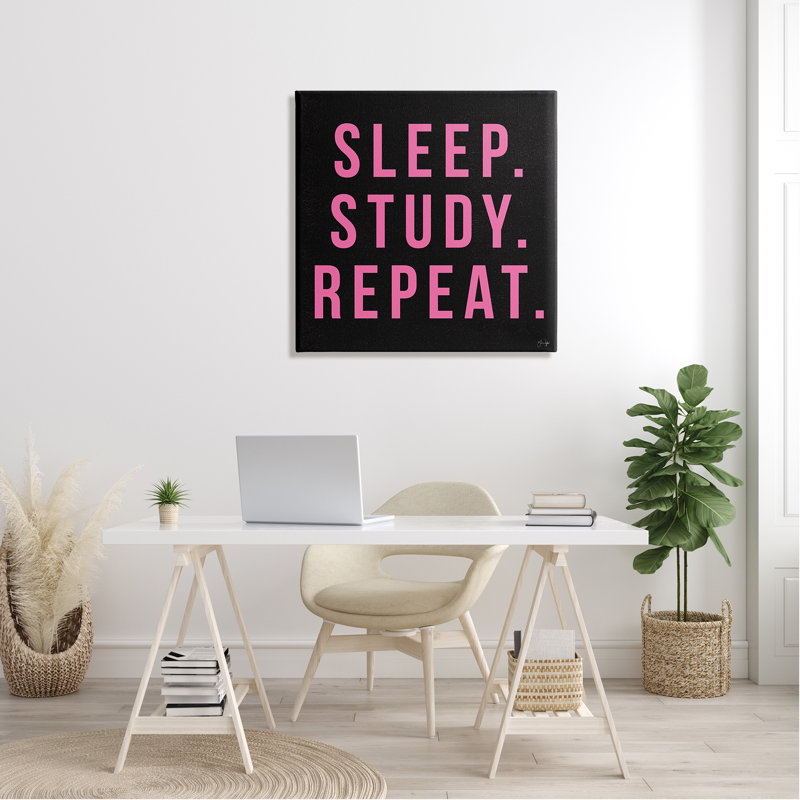" Sleep Study Repeat ", 30" W x 30" H, Wrapped Canvas