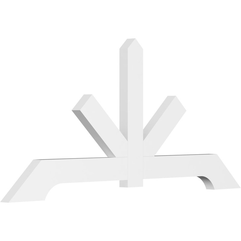 Support de pignon en PVC de qualité architecturale Vanguard, H 27,5 po x l 60 po (pas: 11/12), P 2 po x F 4 po