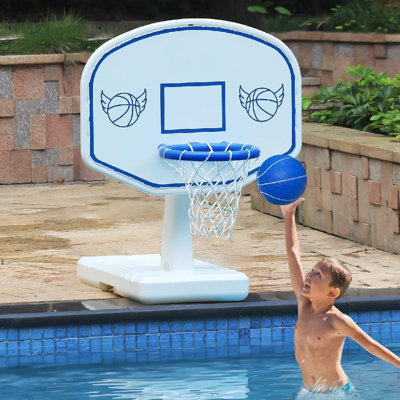 Pool Basketball Hoop, For Poolside Water Basketball Game, 34 X 34 X 42.2