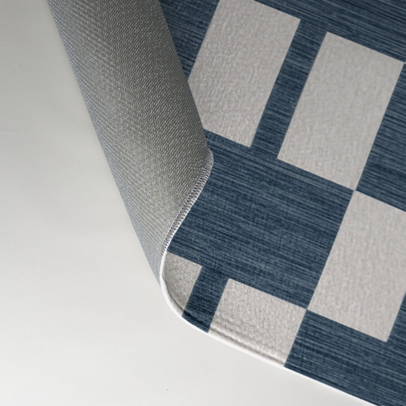 Tapis d'intérieur et d'extérieur à carreaux gris, Rectangle 9 pi x 12 pi